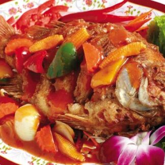 ปลาทับทิมผัดเปรี้ยวหวาน